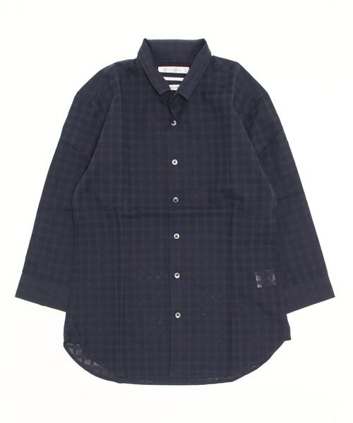 「HIGH STREET」 長袖シャツ M ネイビー メンズ_画像2