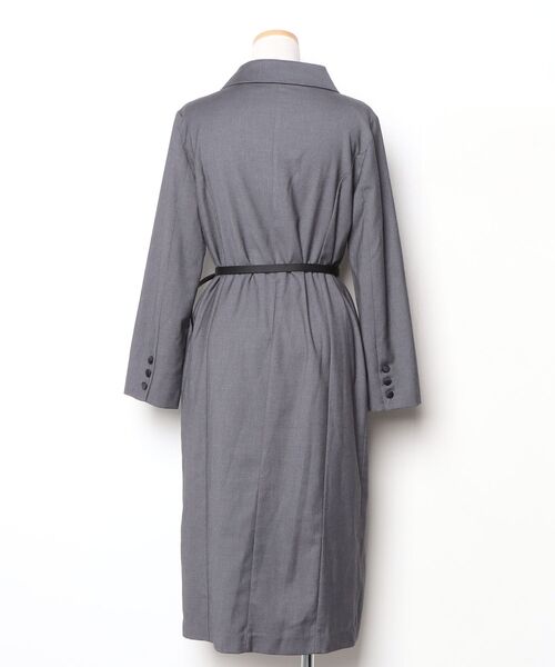 「DRESS LAB」 長袖ワンピース L グレー レディース_画像2