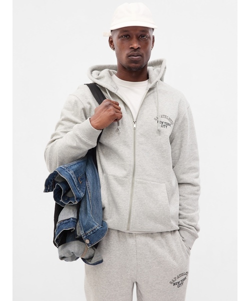 GAP（ギャップ） ジップアップパーカー X-LARGE グレー メンズ