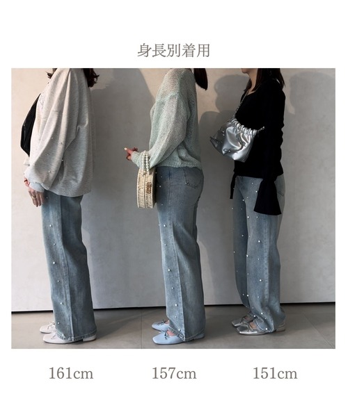 「paravion」 デニムパンツ LARGE ライトブルー レディース_画像7