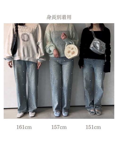 「paravion」 デニムパンツ LARGE ライトブルー レディース_画像8