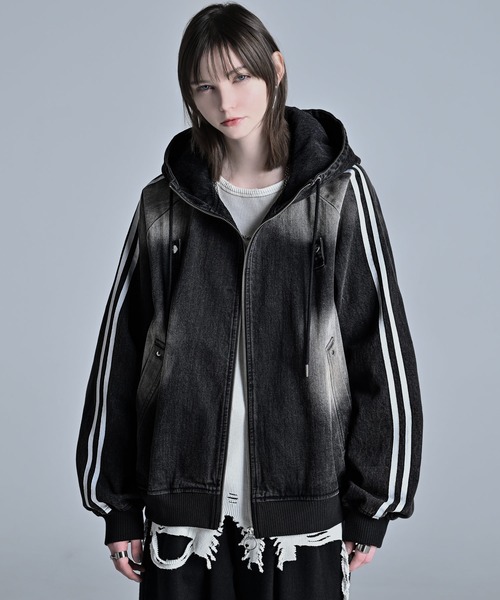 「ADRER」 デニムジャケット M ブルー メンズ_画像4