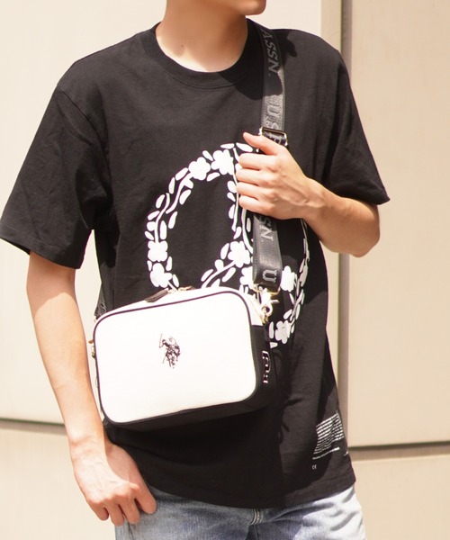 「U.S. POLO ASSN.」 ショルダーバッグ FREE ホワイト×イエロー レディース_画像9