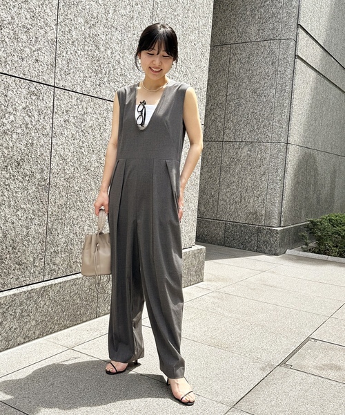 「journal standard L'essage」 オーバーオール FREE グレー レディース_画像4