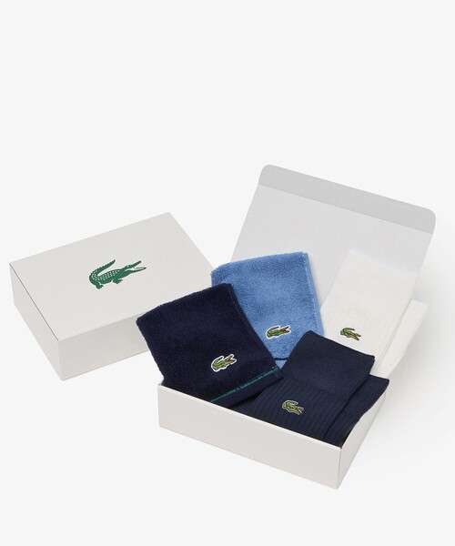 LACOSTE（ラコステ） 靴下 「EC限定ギフトbox付き」ラインハンカチ