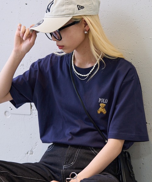 「POLO BCS」 半袖Tシャツ S ホワイト レディース_画像3