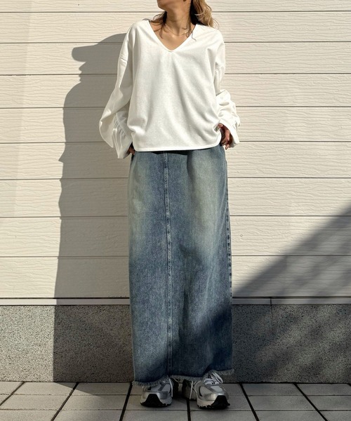 「Q」 キャミソールワンピース MEDIUM グレー レディース_画像2