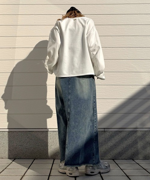 「Q」 キャミソールワンピース MEDIUM グレー レディース_画像3