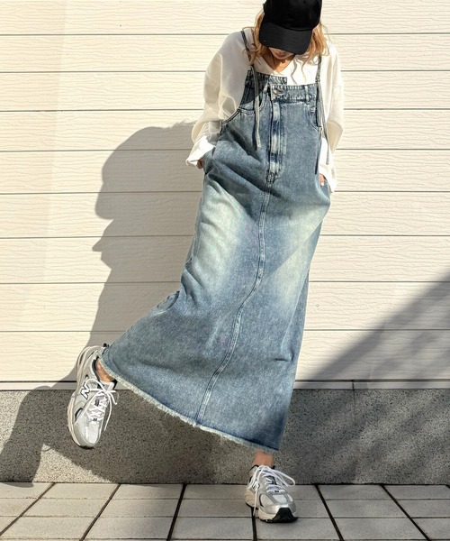 「Q」 キャミソールワンピース MEDIUM グレー レディース_画像6