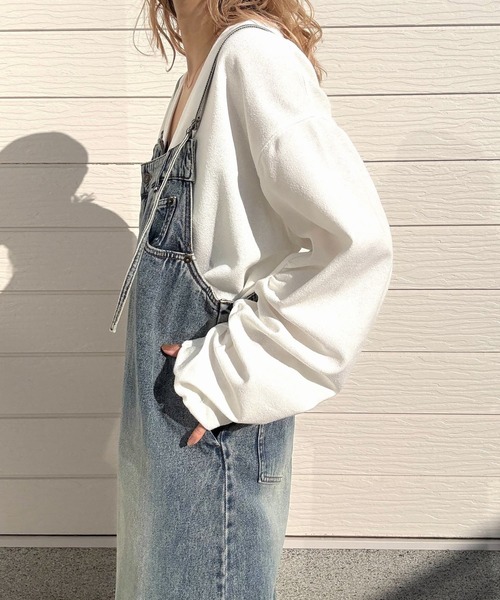 「Q」 キャミソールワンピース MEDIUM グレー レディース_画像7
