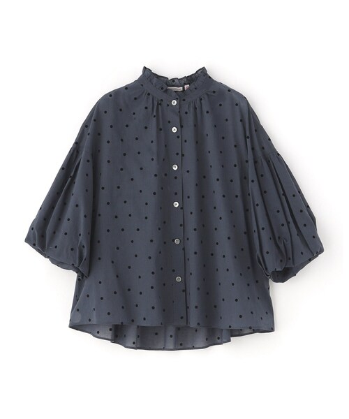 「DRESSTERIOR」 7分袖ブラウス 36 ネイビー レディース_画像2
