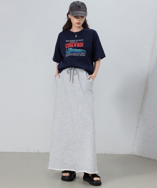 「DAY CLOSET」 ロングスカート M グレー レディース_画像4