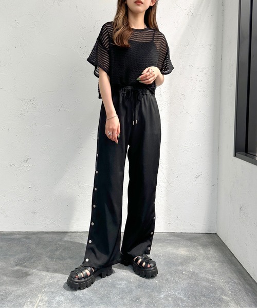 「apres jour mignon」 イージーパンツ X-LARGE ブラック レディース_画像4