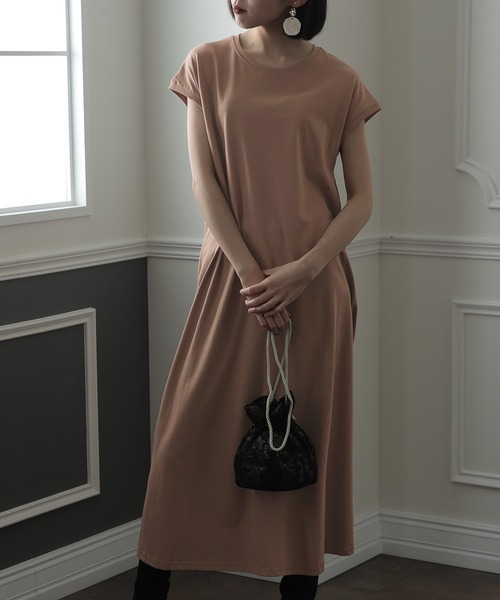 ElegChic ワンピース Aラインフレンチスリーブワンピース : ZOZOTOWN