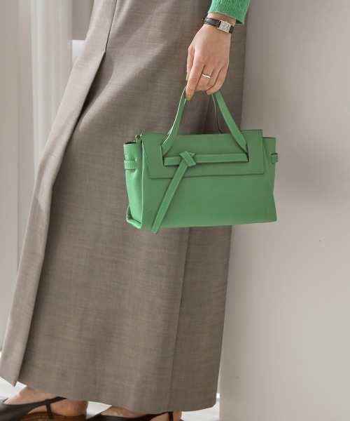 LOWELL things トートバッグ バッグ Knoty/レザーベルテッドトートBAG 