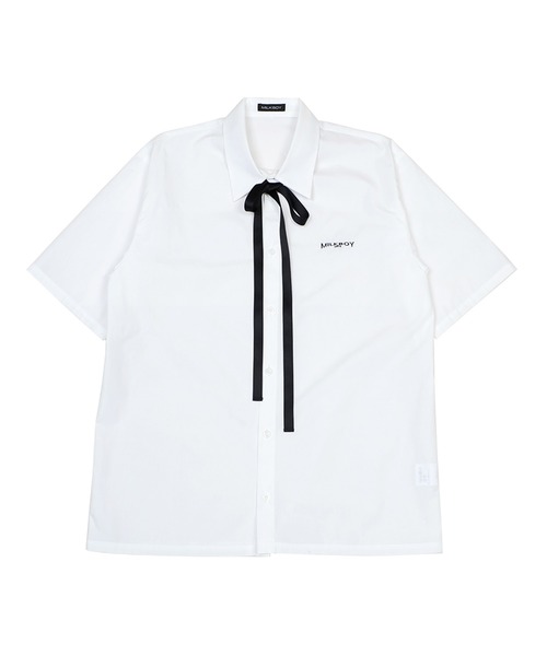 美品✨MILK BOY 半袖シャツ LOGO RIBBON レディース MILKBOY シャツ LOGO RIBBON メンズ レディース : ZOZOTOWN