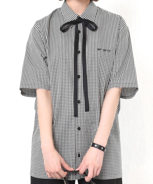 美品✨MILK BOY 半袖シャツ LOGO RIBBON レディース MILKBOY シャツ LOGO RIBBON メンズ レディース : ZOZOTOWN