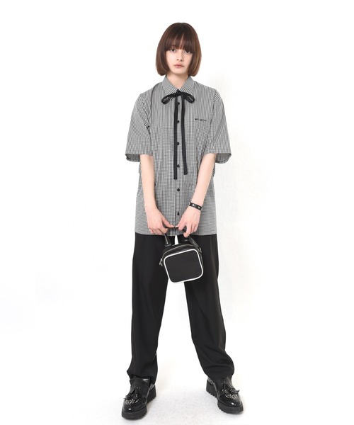 美品✨MILK BOY 半袖シャツ LOGO RIBBON レディース MILKBOY シャツ LOGO RIBBON メンズ レディース : ZOZOTOWN