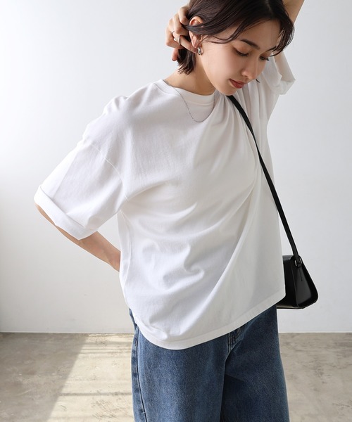 【 JEANS】★オーバーサイズピットテリーTシャツ★正規品☆ ビッグシルエットが可愛いオーバーサイズTシャツ カジュアル