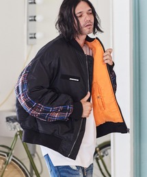 メンズma1 ADAM PATEK（アダムパテック） ma1 ma-1 mj9450-tweed check switch MA