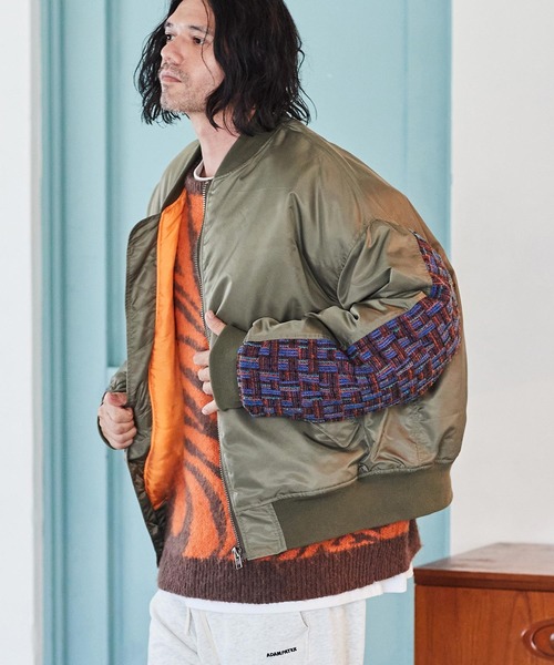 ADAM PATEK（アダムパテック） ma1 ma-1 mj9450-tweed check switch MA