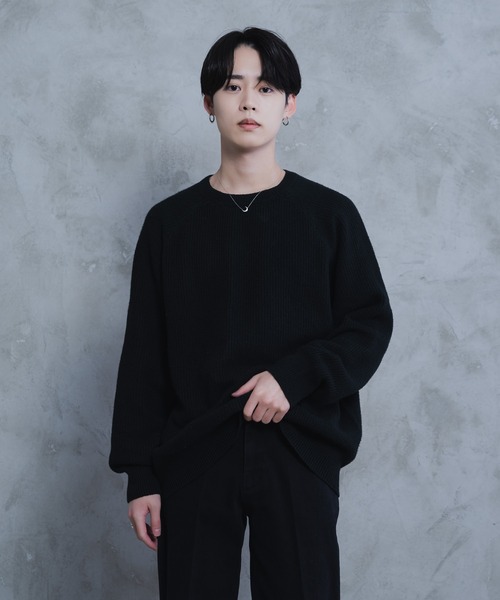 AROUND FLAVA セーター ニット waffle loose knit pullover / ワッフル