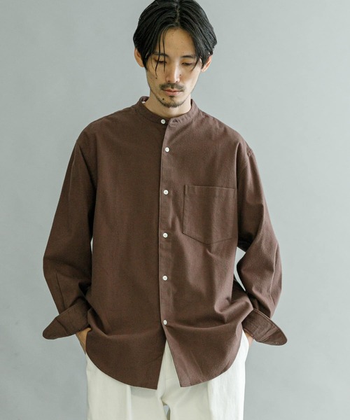 URBAN RESEARCH バンドカラーサイドリボンシャツ URBAN RESEARCH（アーバンリサーチ）の「バンドカラーサイドリボン