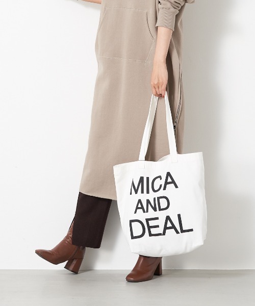MICA&DEAL トートバッグ MICA＆DEALロゴコットンバッグ レディース 