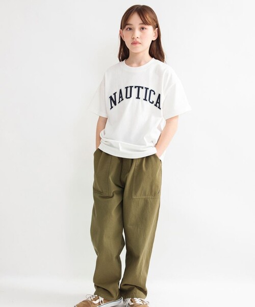 tシャツ NAUTICA/ノーティカ アップリケロゴTEE レディース FREAK'S STORE tシャツ NAUTICA/ノーティカ アップリケロゴTEE