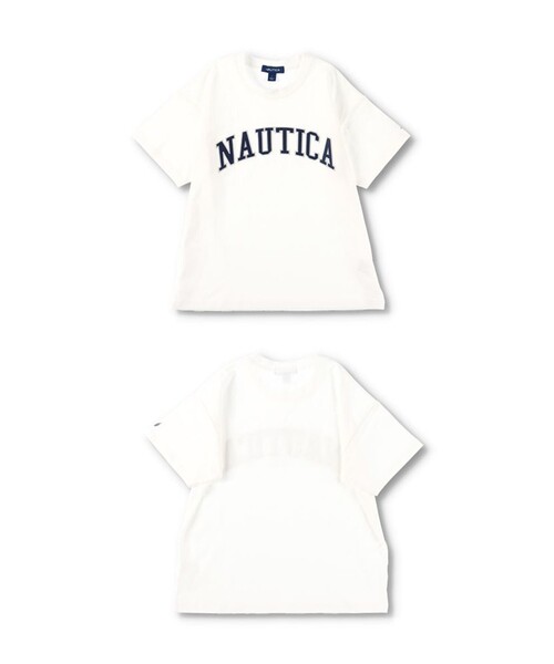 tシャツ NAUTICA/ノーティカ アップリケロゴTEE レディース FREAK'S STORE tシャツ NAUTICA/ノーティカ アップリケロゴTEE