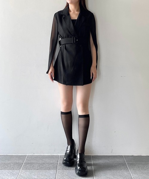NOMAE ワンピース NOMAE ワンピース シアースリーブテーラードワンピース