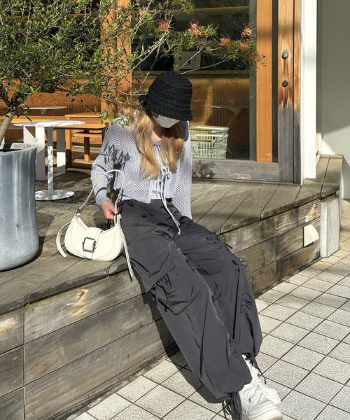 パンツ Rai RiLi パンツ リボンパラシュートパンツ「RL」 レディース