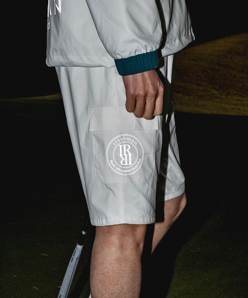 パンツ IRISHMAN signature logo half pants REFLECT】signature logo half pants / 光る防水ハーフパンツ
