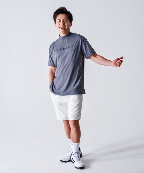 パンツ IRISHMAN signature logo half pants REFLECT】signature logo half pants / 光る防水ハーフパンツ