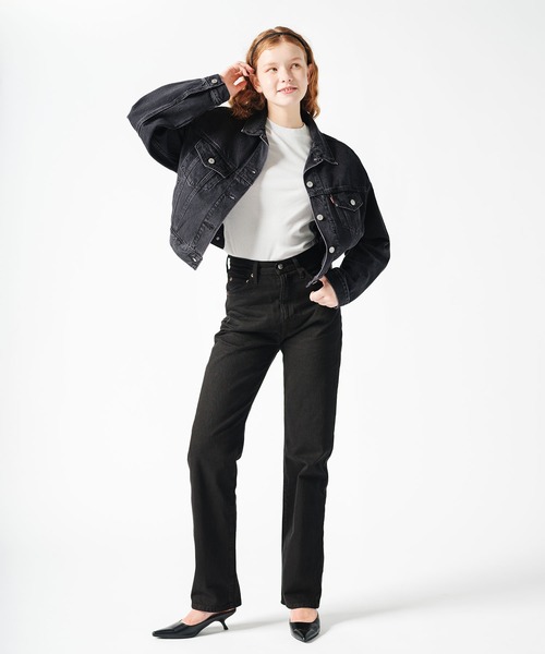 90s Levi’s デニムジャケット 黒系 XL 短丈 Levi's デニムジャケット gジャン Levi's/リーバイス SHRUNKEN