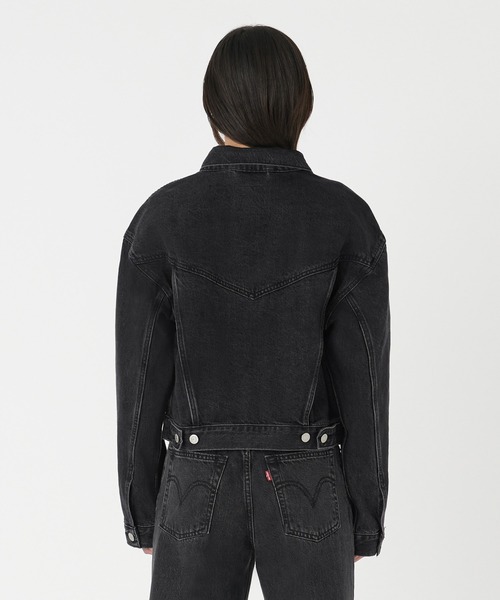 Levi’s トラッカージャケット Gジャン デニムジャケット　ブラック Levi's/リーバイス トラッカージャケット ブラック ROUND