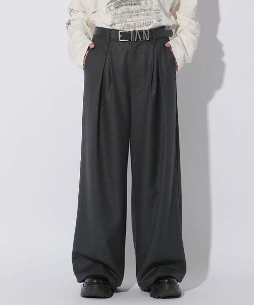 Anui スラックス パンツ 「UNISEX/2サイズ展開」サイドライン