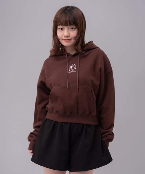 パーカー 「mahagrid/マハグリッド」MGD SERIF LOGO CROP HOODIE/セリフロゴ クロップ プルオーバーパーカー レディー MAHAGRID パーカー 「mahagrid/マハグリッド」MGD SERIF LOGO