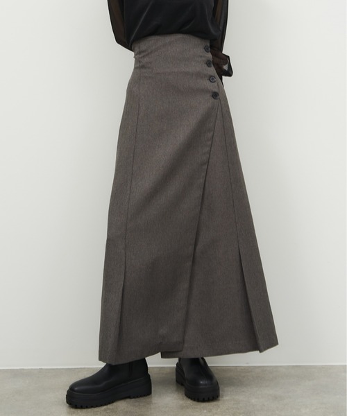 NOGLE スカート 「NOGLE/ノグル」ハイウエストラッププリーツスカート