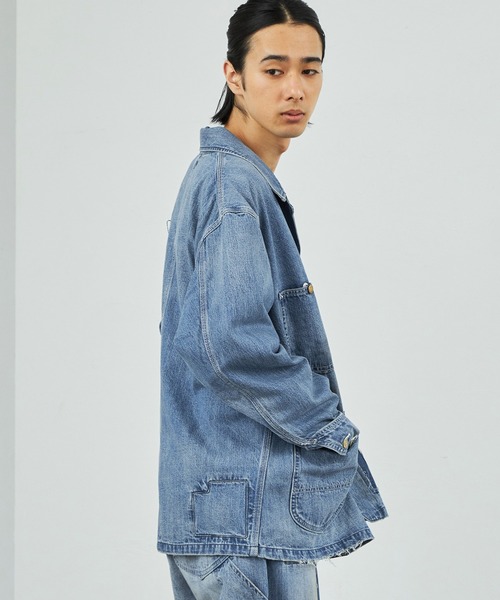 ■美品★Lサイズ★Lee カバーオール★デニムジャケット★リー★ Lee リー カバーオール ワークジャケット デニム ロコジャケット