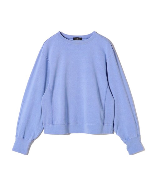 tシャツ SHIPS Primary Navy Label:「手洗い可能」顔料染め 天竺 ワイド プルオーバー レディース