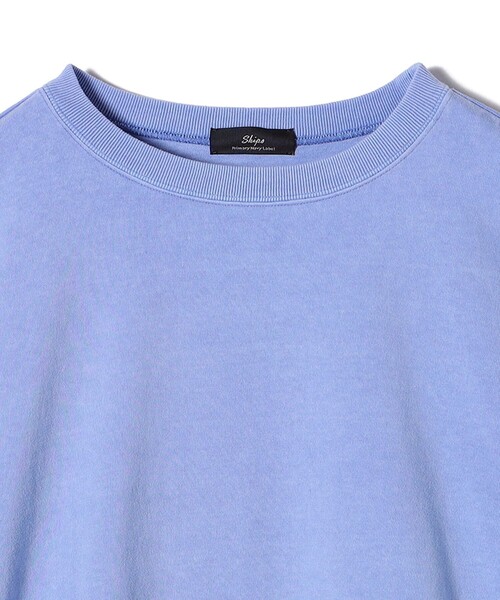 tシャツ SHIPS Primary Navy Label:「手洗い可能」顔料染め 天竺 ワイド プルオーバー レディース SHIPS tシャツ Primary Navy Label:「手洗い可能」顔料染め 天竺