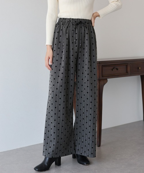 BLUEEAST パンツ フロッキードットパンツ レディース : ZOZOTOWN