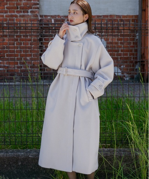 スタンドカラーウォッシャブルロングコート｜WOMEN｜250HAT30