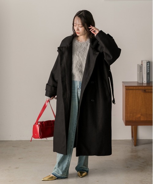 ad thie コート チェスターコート スタンドカラー 2WAYオーバー