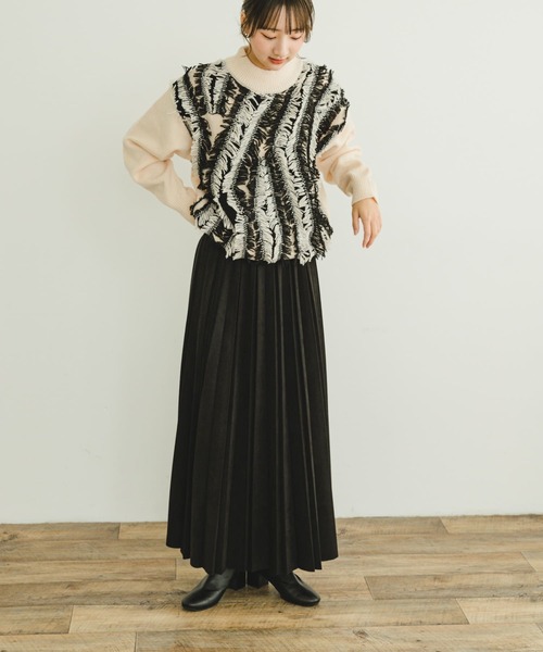 URBAN RESEARCH ITEMS / アーバンリサーチ アイテムズ フリンジプチハイニット ITEMS URBANRESEARCH ニット セーター フリンジプチハイニット