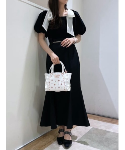 s*s様 ベレッタブラック BB弾付き Samantha Vega ハンドバッグ レースアップハートビジューフラッタ