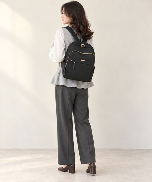 BREE ナイロン × レザー 黒 バックパック リュック ビジネス A4収納可 florist（フローリスト） ビジネスリュック マザーズリュック デイ