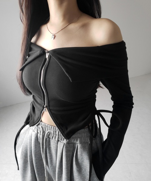 me+em select tシャツ 「 3color ／ 裏起毛 」ダブルジップ