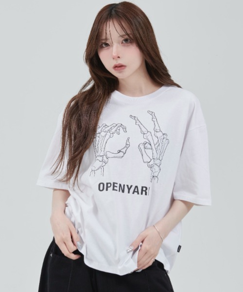 tシャツ 「OY/オーワイ」 BONE HAND CROPPED TEE/ボーンハンドクロップド半袖ティーシャツ レディース メンズ OY tシャツ 「OY/オーワイ」 BONE HAND CROPPED TEE/ボーン